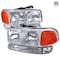 Spec-D Tuning 99-06 GMC Sierra Chrome Euro Headlights With Bumper Lights 2LBLH-GMC99-RS - alternate 1